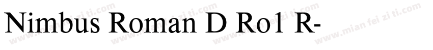Nimbus Roman D Ro1 R字体转换